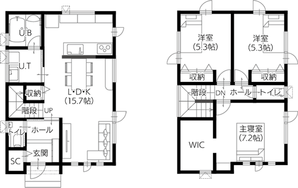 26坪プラン間取り