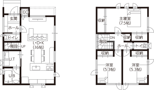 26坪プラン間取り