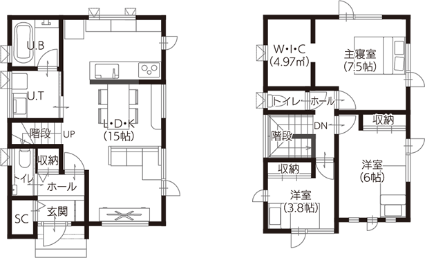 26坪プラン間取り