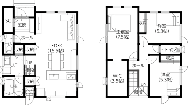 28坪プラン間取り