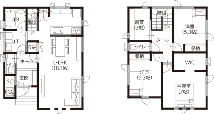 30坪プラン間取り