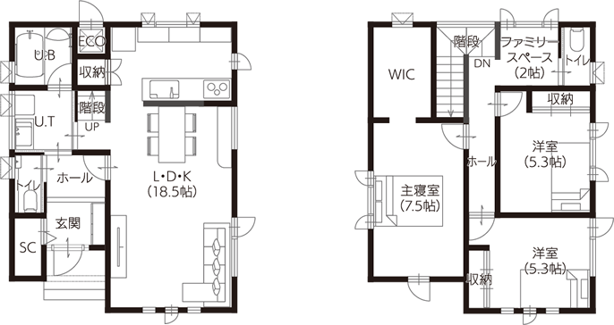 30坪プラン間取り