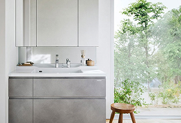 スタイリッシュ3面鏡洗面化粧台